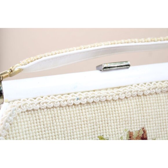 Vintage Mid Century Mod Designer Needlepoint Purse JR Florida 26082 - Picture 10 of 10